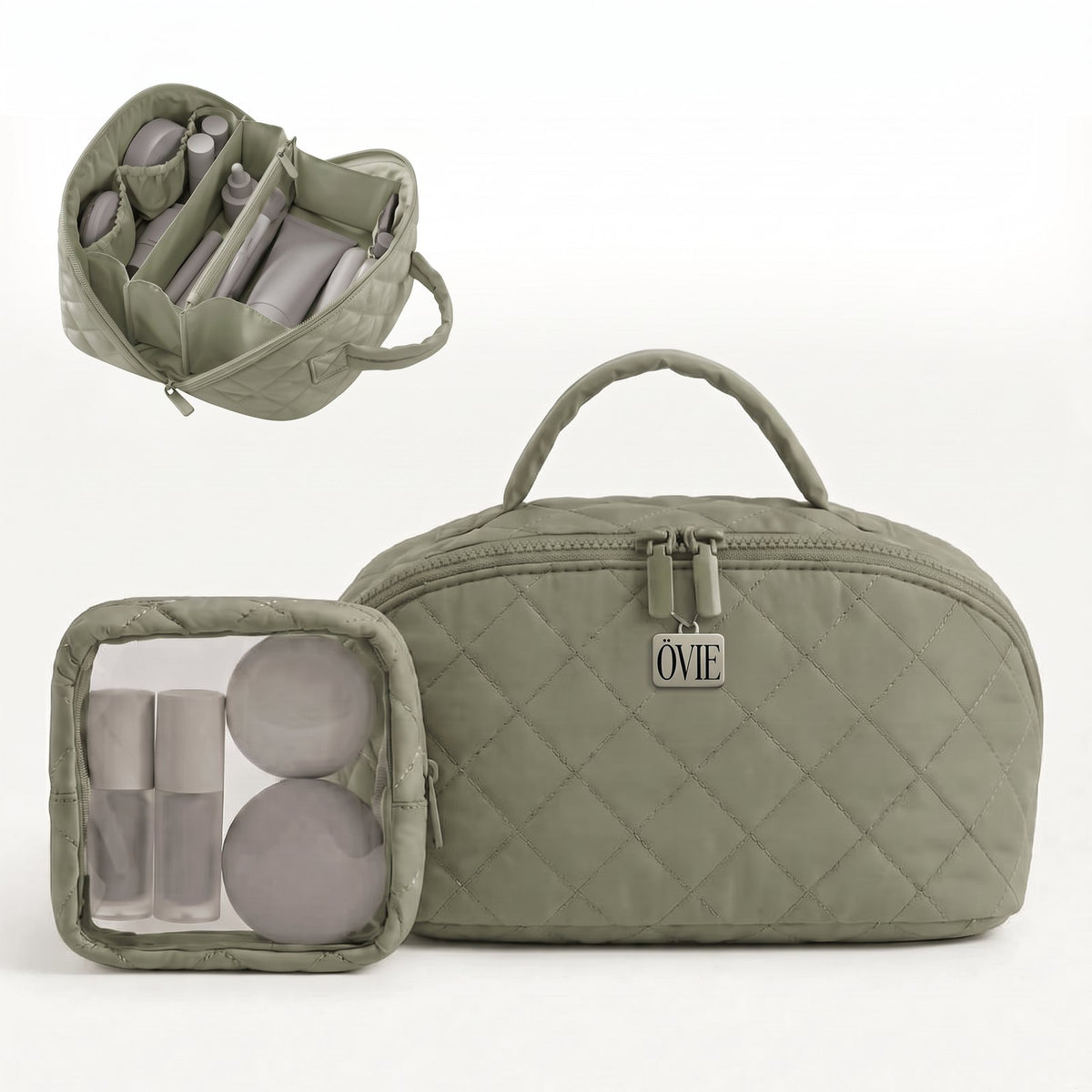 ÖVIE Quilted Vanity Set Sage